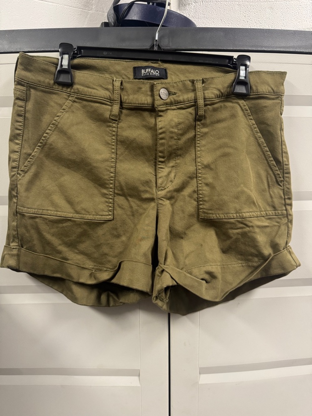 Buffalo David Bitton Olive Green Utility Shorts